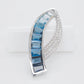 Sickle Blue Topaz Pendant