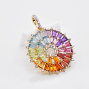 Rainbow Orbit Diamond Pendant