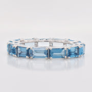 Blue Topaz Eternity Band Ring