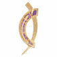 18K Gold "D" Channel-Set Amethyst Diamond Pendant Brooch - Vaibhav Dhadda Jewelry