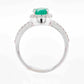  Diamond and Emerald Ring