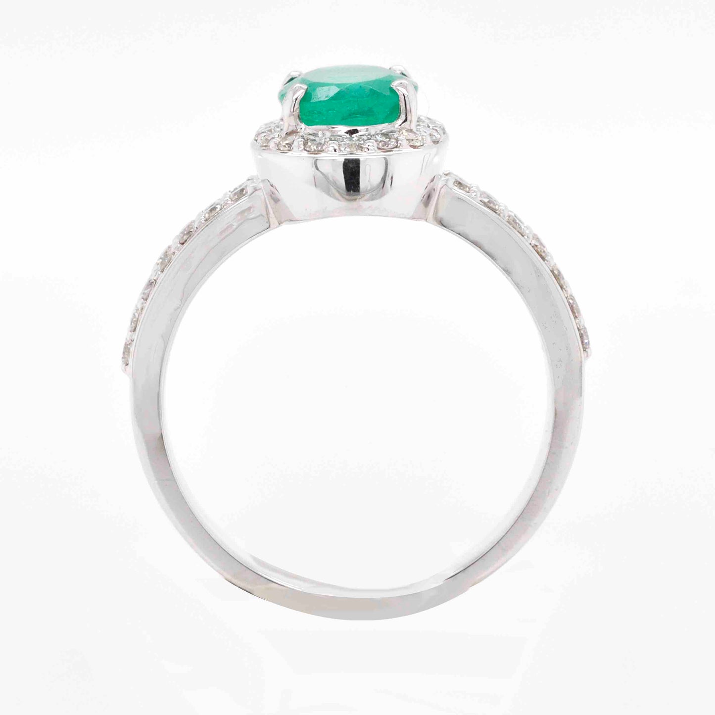  Diamond and Emerald Ring