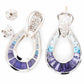 high-quality raindrop diamond earrings with topaz and iolite