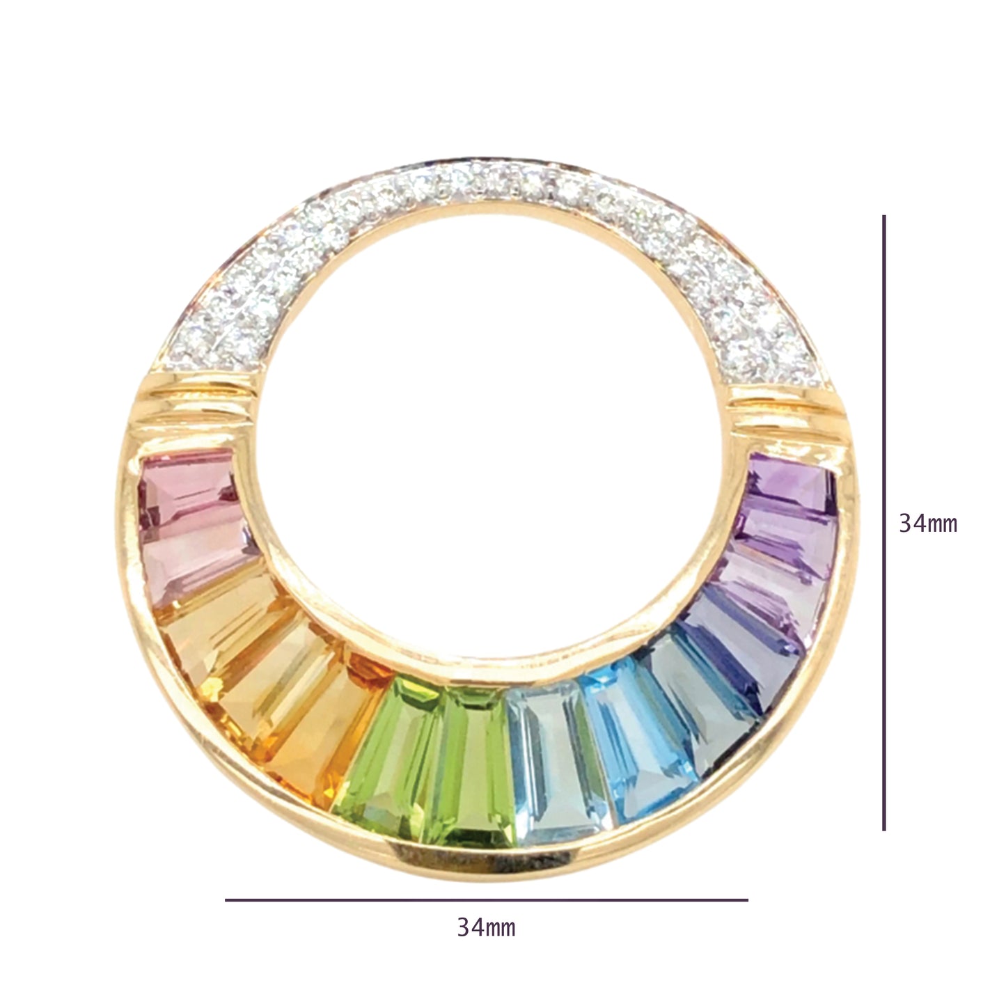 Multicolor Cleopatra Pendant