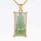 Hand-Carved Eiffel Tower Green Tourmaline Pendant