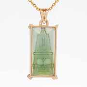 Eiffel Tower Green Tourmaline Pendant