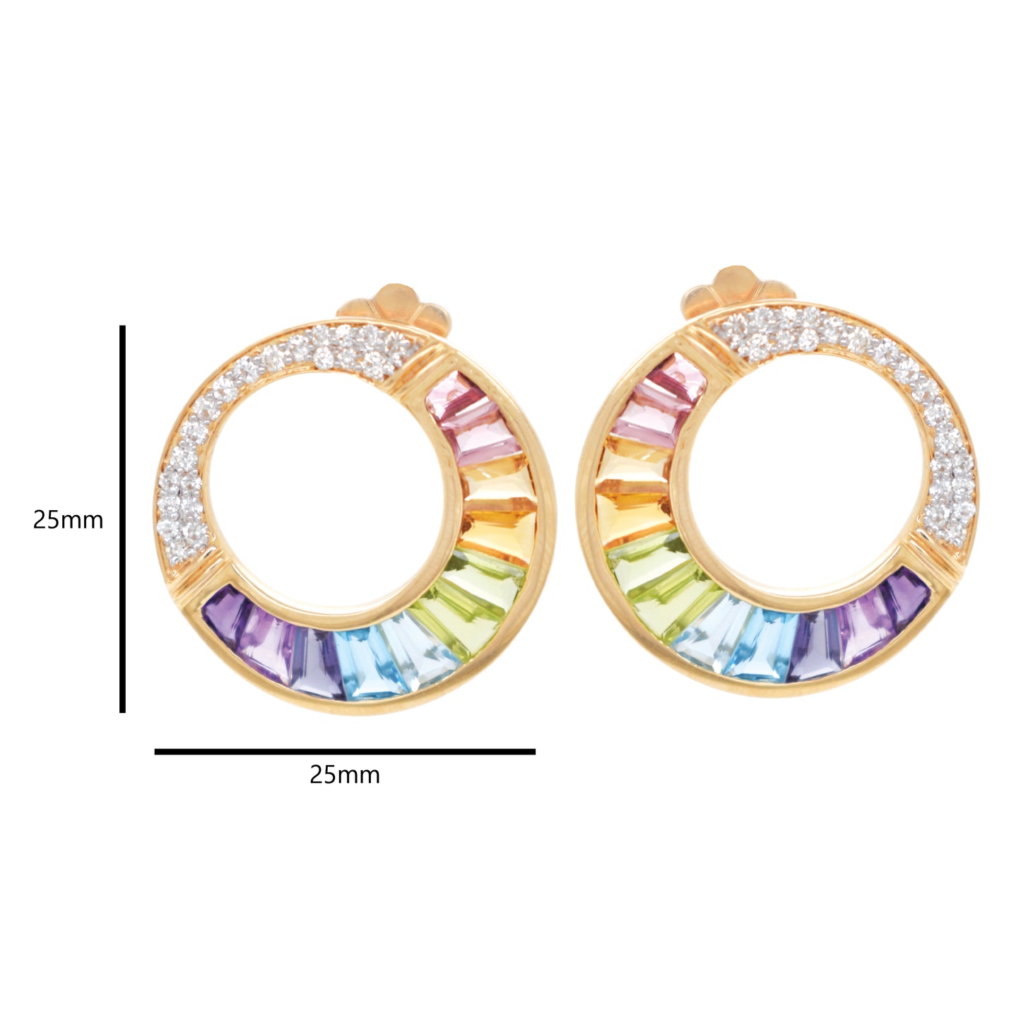 Multicolor Cleopatra Earrings