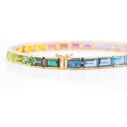 Tennis Bracelet: Rainbow Baguette Edition