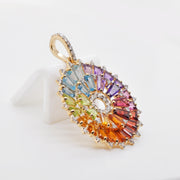 Rainbow Orbit Diamond Pendant