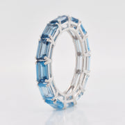 Blue Topaz Eternity Band Ring