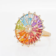 Rainbow Orbit Diamond Ring