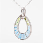 Doorknocker Blue Topaz Peridot Pendant