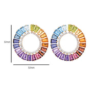 Rainbow Multi Curve Earrings