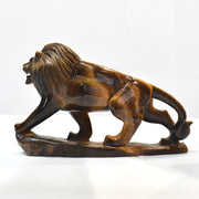 1.53 Kg Natural Tiger's Eye Hand-Carved Lion Sculpture Figurine