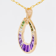 Doorknocker Amethyst Green Tourmaline Pendant