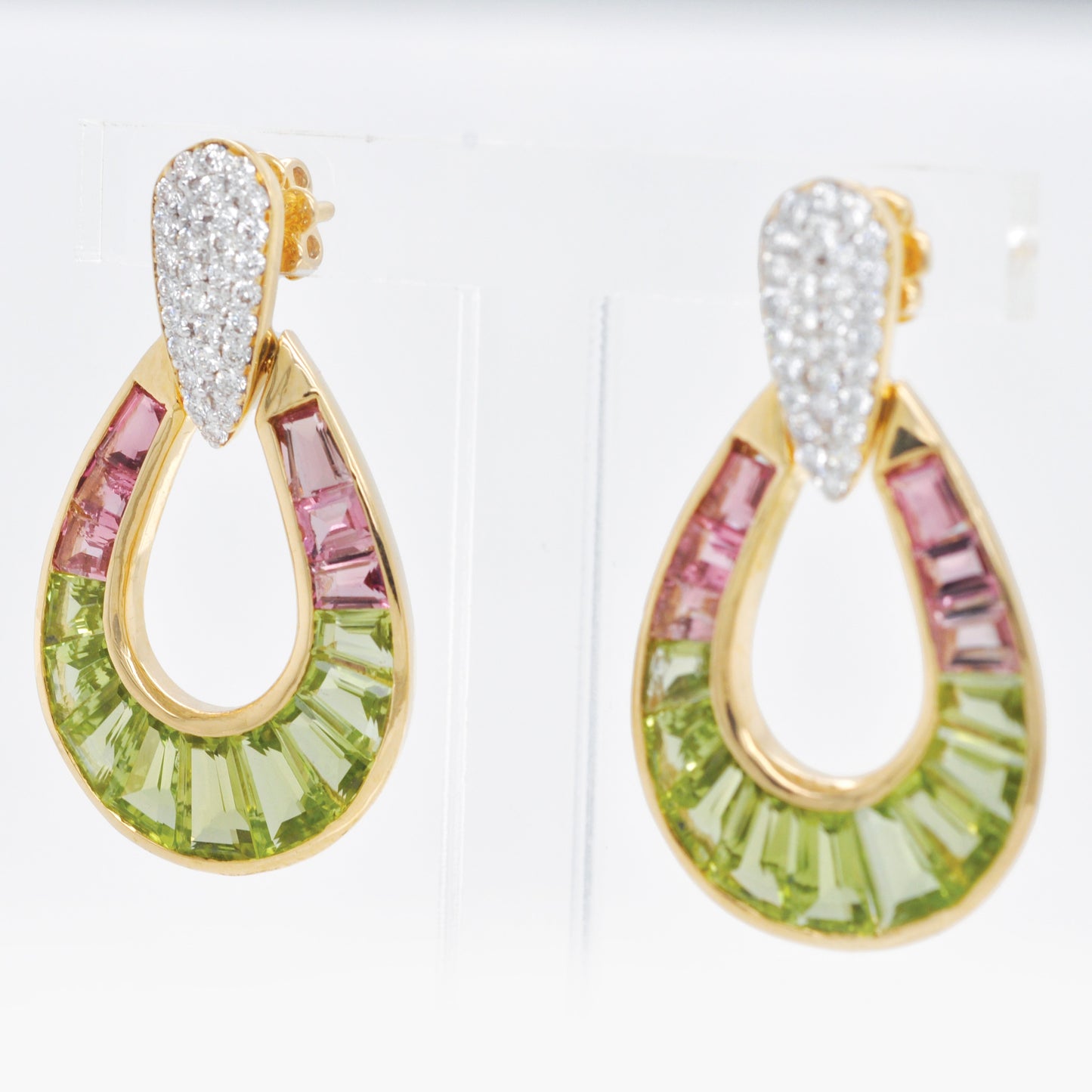 Doorknocker Pink Tourmaline Earrings