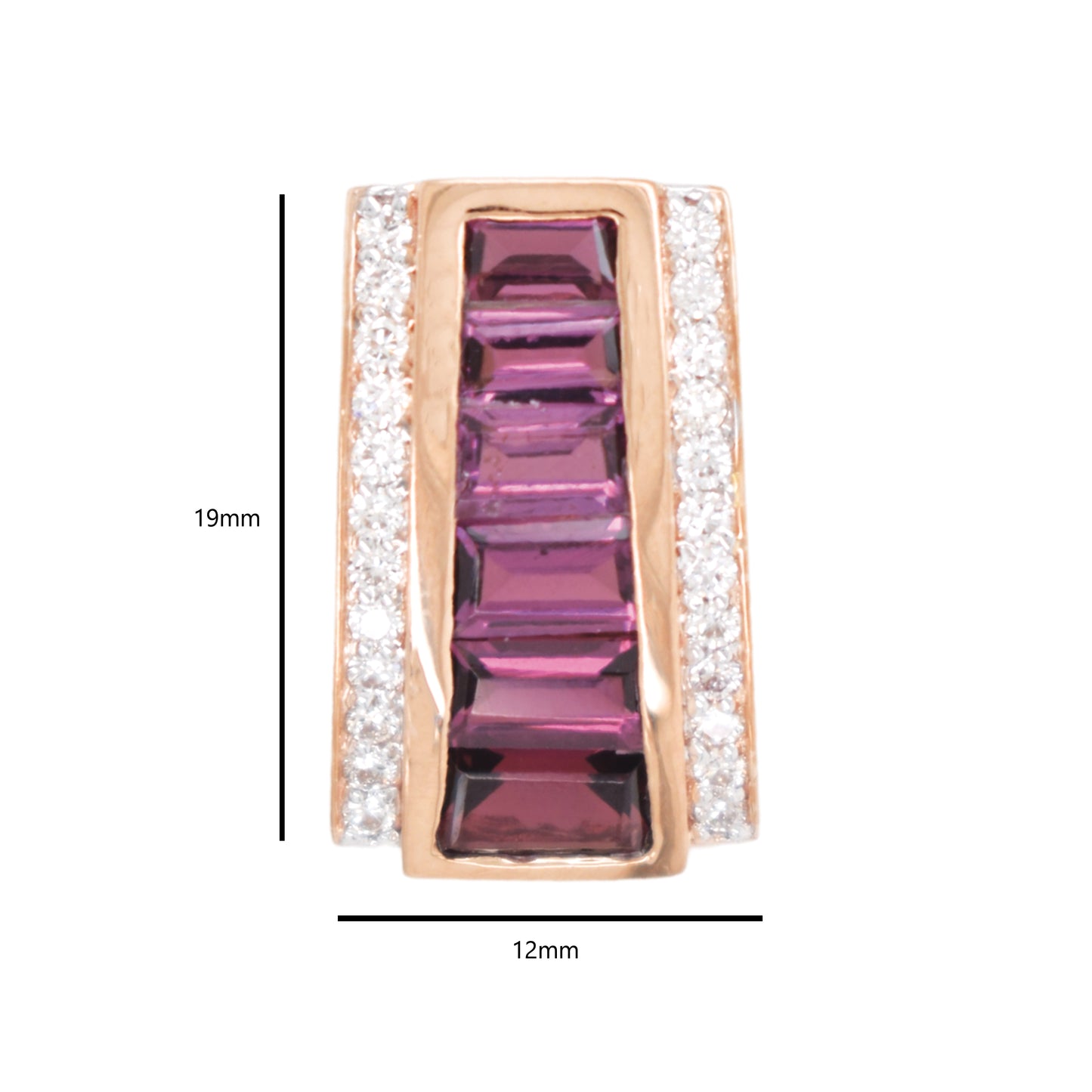 Rhodolite Pyramid Pendant