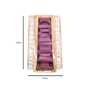 Pyramid Rhodolite Pendant