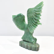Hand-Carved Natural Green Aventurine Eagle Sculpture
