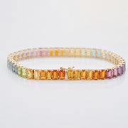 Tennis Bracelet: Rainbow Octagon Link Edition