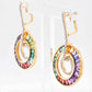 Circular dangle diamond earrings