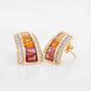 Garnet Citrine Earrings