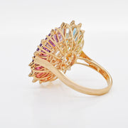 Rainbow Orbit Diamond Ring