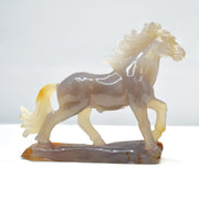 1.17 Kg Agate Horse Hand Carved Sculpture Figurine
