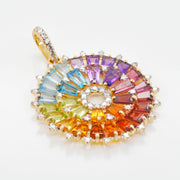 Rainbow Orbit Diamond Pendant