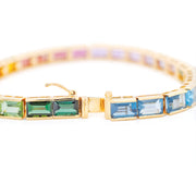Tennis Bracelet: Rainbow Baguette Edition