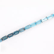 Blue Topaz Octagon Tennis Bracelet
