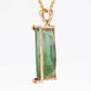 Hand-Carved Eiffel Tower Green Tourmaline Pendant
