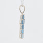 Linear Blue Topaz Cross Pendant