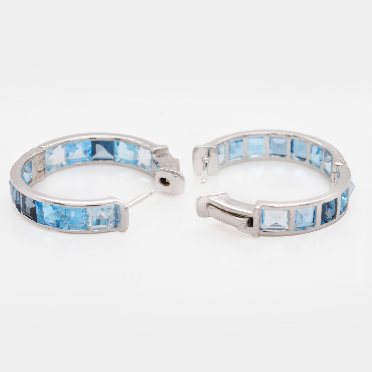 Blue Topaz Hoops