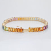 Tennis Bracelet: Rainbow Octagon Link Edition