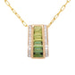 Pyramid Peridot Green Tourmaline Pendant