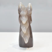 Hand-Carved Natural Agate Horse Head Sculpture Figurine