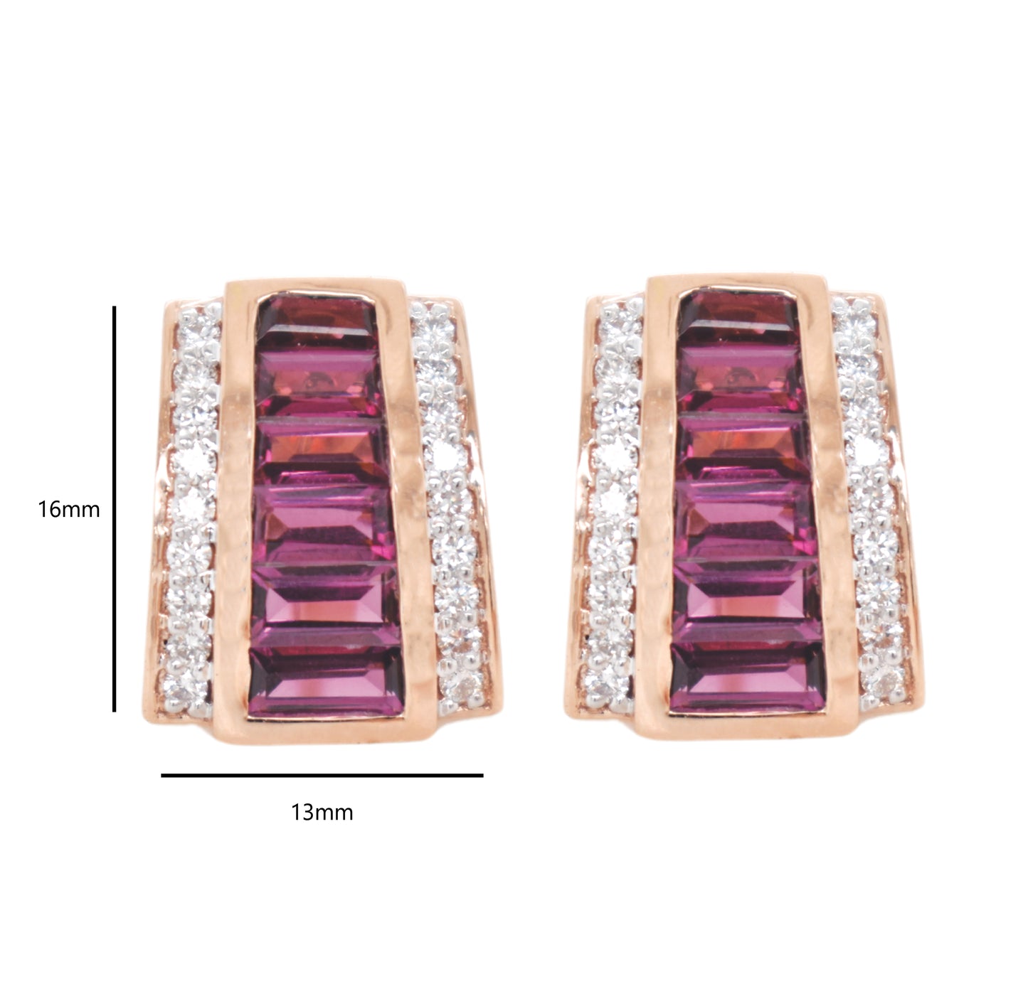 Pyramid Rhodolite Set