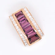 Pyramid Rhodolite Pendant