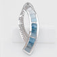 Sickle Blue Topaz Pendant