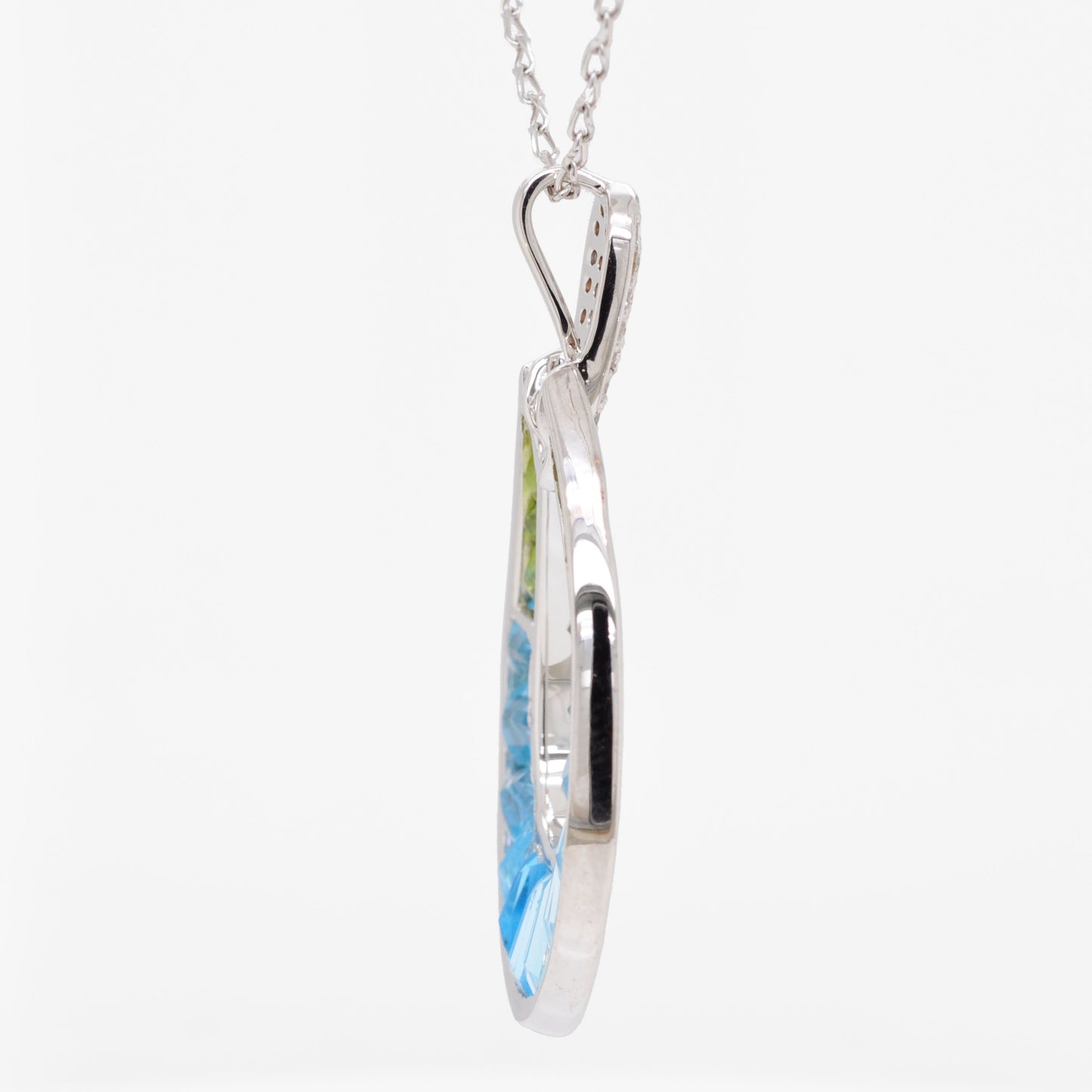 Doorknocker Blue Topaz Peridot Pendant