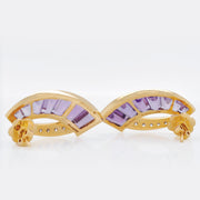 Sickle Amethyst Earrings