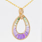 Doorknocker Amethyst Green Tourmaline Pendant