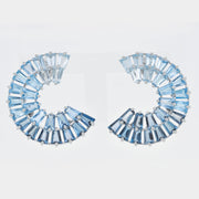 Circle Blue Topaz Double Layer Set