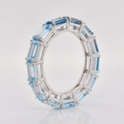 Blue Topaz Eternity Band Ring