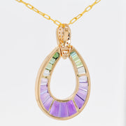 Doorknocker Amethyst Green Tourmaline Pendant