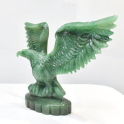 Hand-Carved Natural Green Aventurine Eagle Sculpture