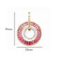 Pink Tourmaline Circle Pendant