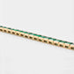 18K Gold Square Zambian Emerald Art Deco Tennis Bracelet - Vaibhav Dhadda Jewelry