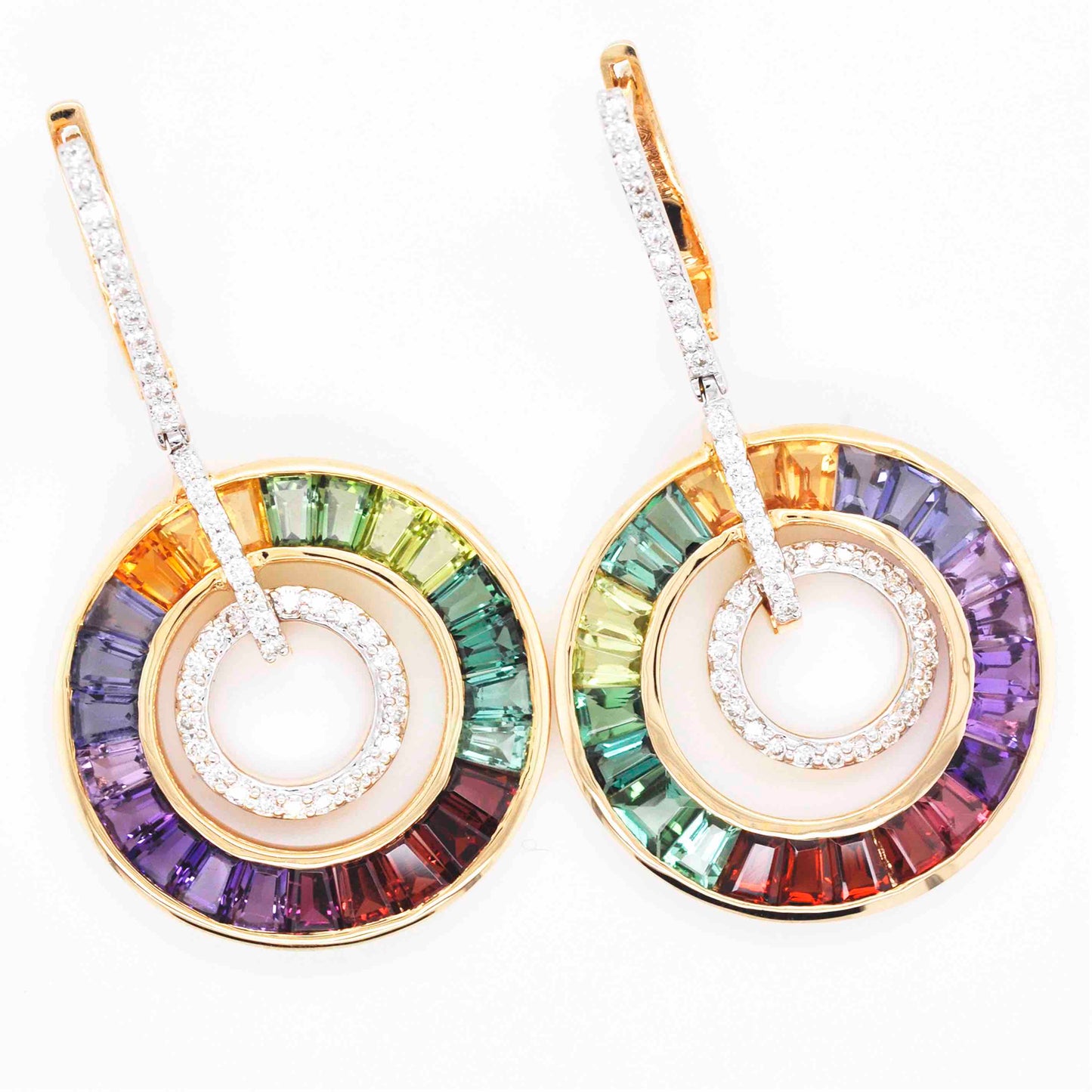 rainbow colored earrings